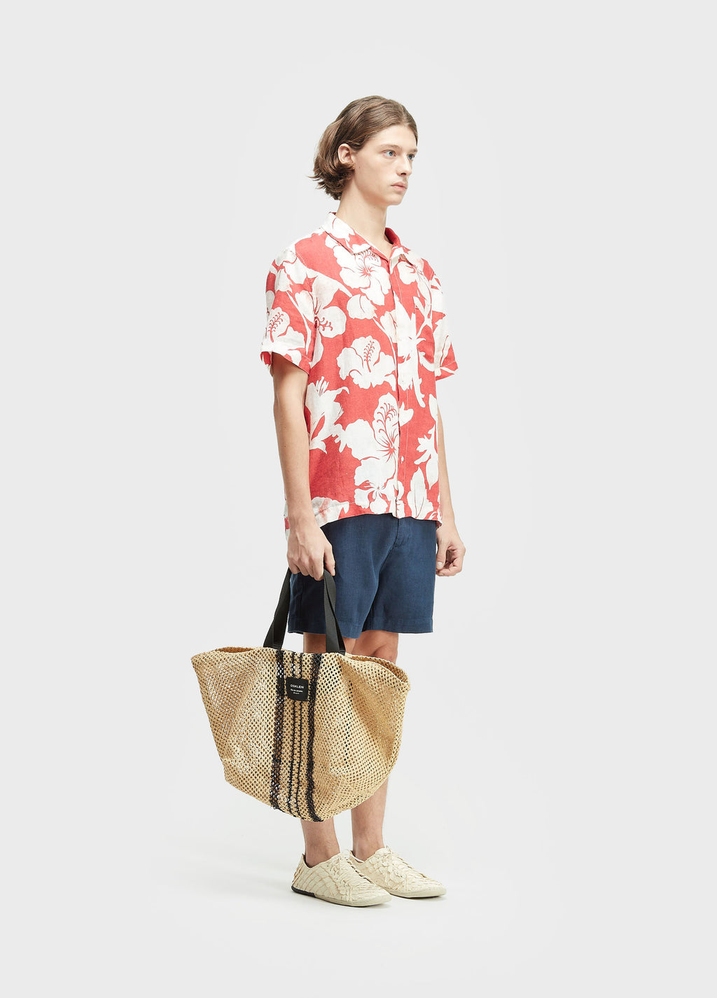 BOLSA TOTE TELA PRANCHAO NATURAL/PRETO