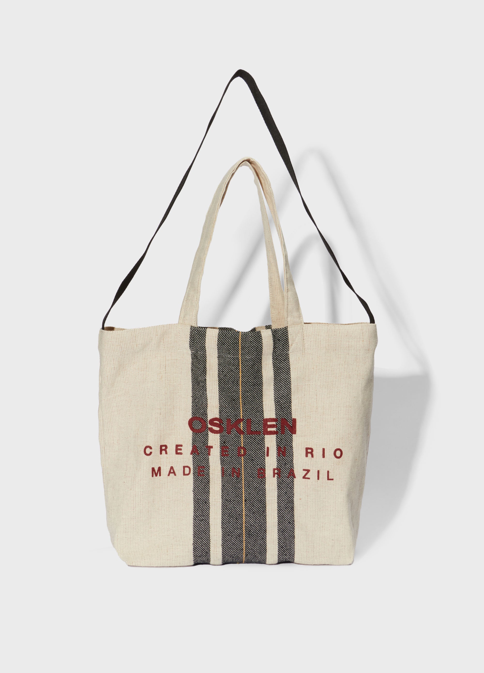 BOLSA TOTE LONA PRANCHAO NATURAL/PRETO
