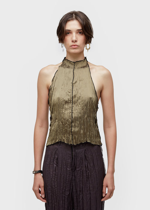 BLUSA RAGLAN WRINKLE SATIN DOUBLE FACE