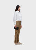CALÇA RETA PLISSÊ GOLD