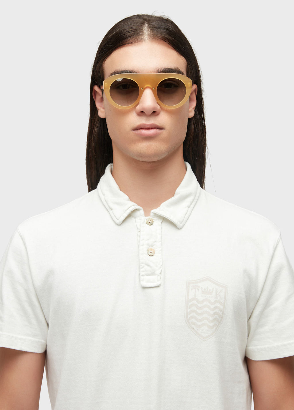 CAMISA POLO STONE MC COLORS OFF-WHITE
