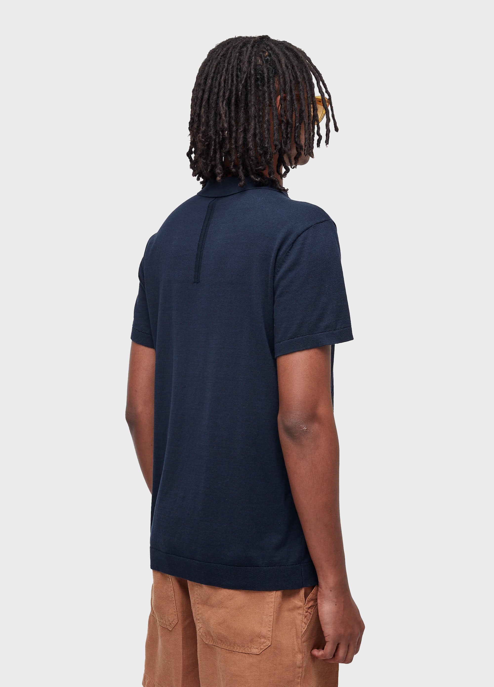 MENS CLASSIC COTTON POLO SHIRT MARINHO