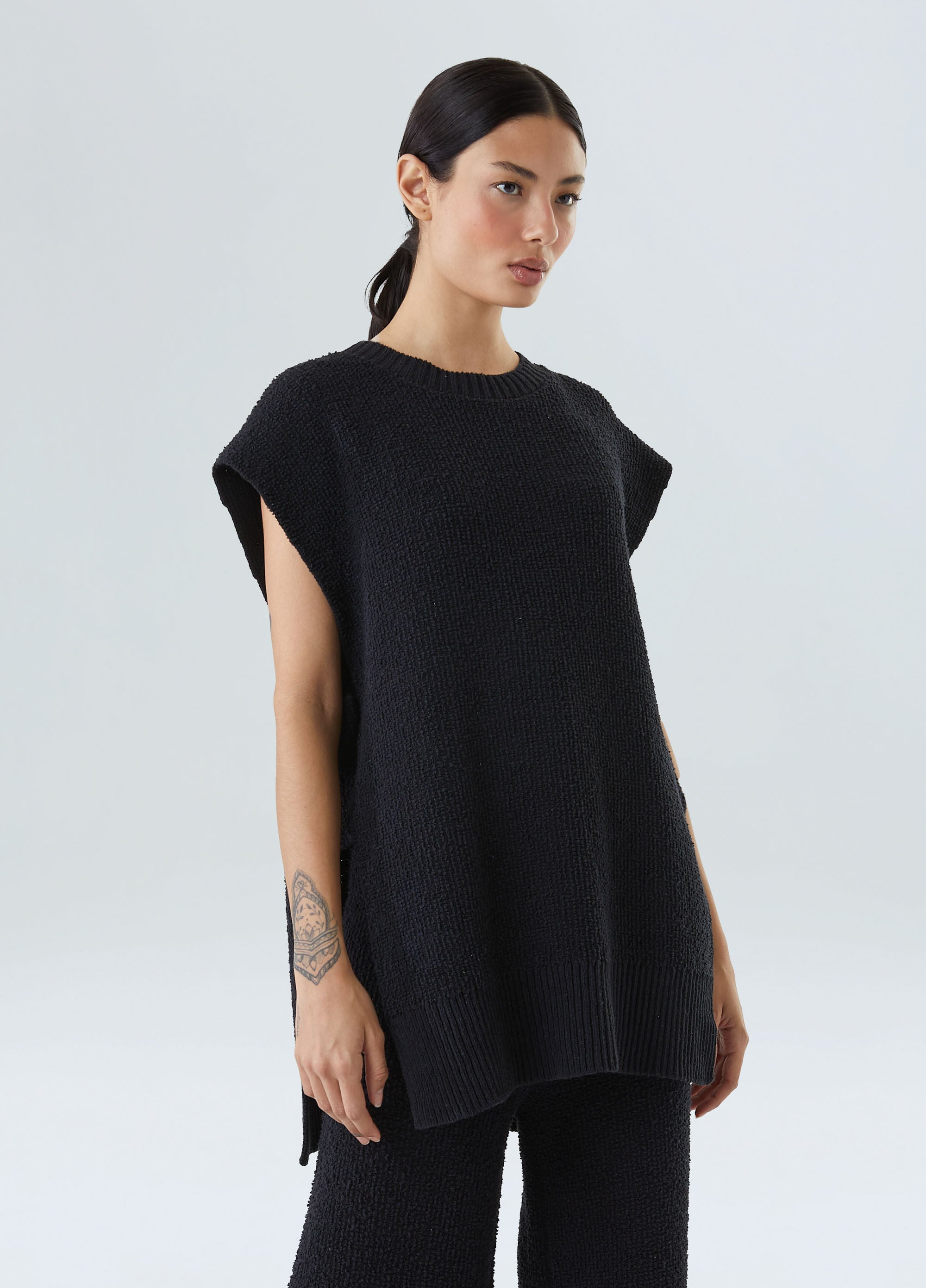COLETE TRICOT BOUCLET PRETO