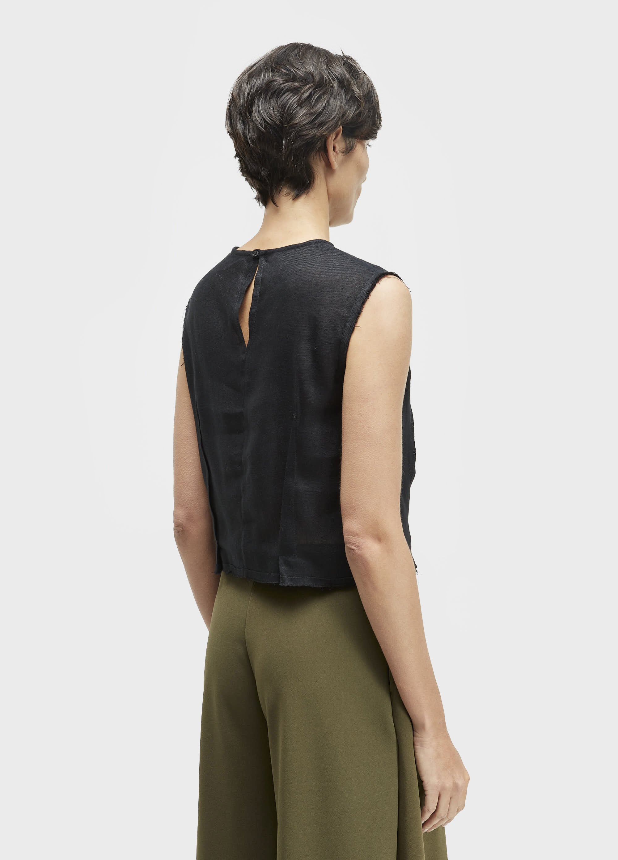 BLUSA SLEEVELESS PENCES LINHO RECICLADO