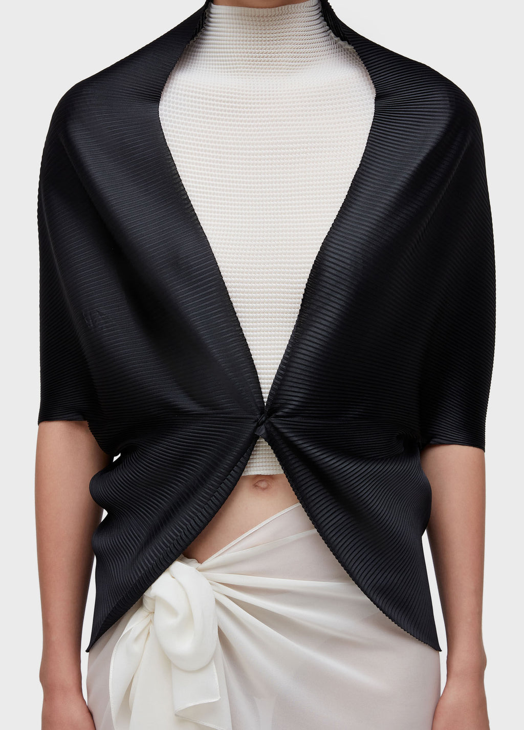 PONCHO PLISSE PRETO