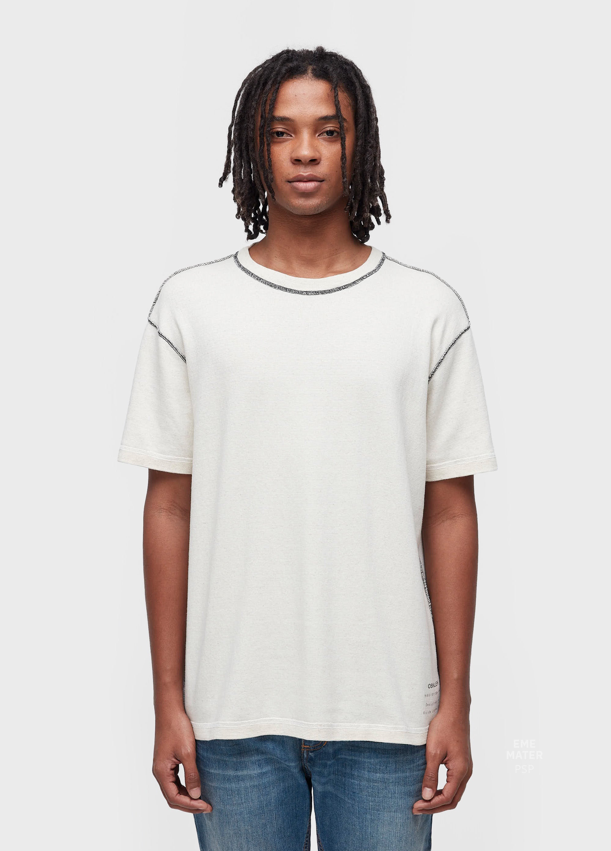 T-SHIRT DOUBLE OSK CONTRAST LINEN MC