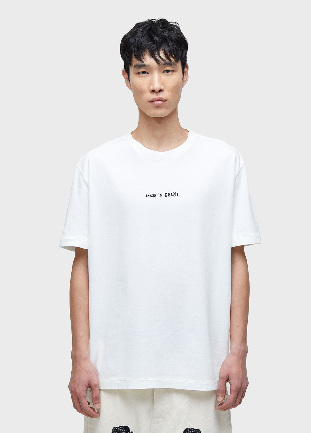 T-SHIRT MADE IN BRAZIL BORDADO MC OFF-WHITE