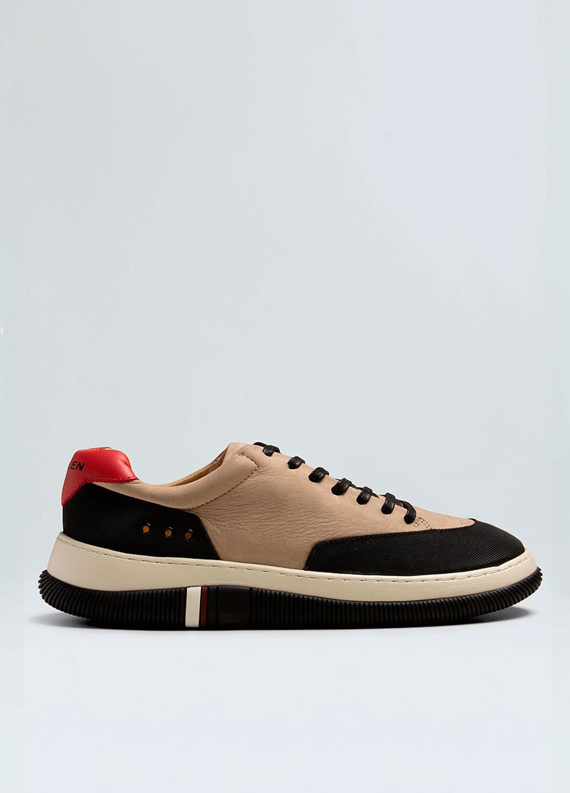 TENIS HYBRID LACES NOBUCK MASC CAMEL/PRETO/VERMELHO