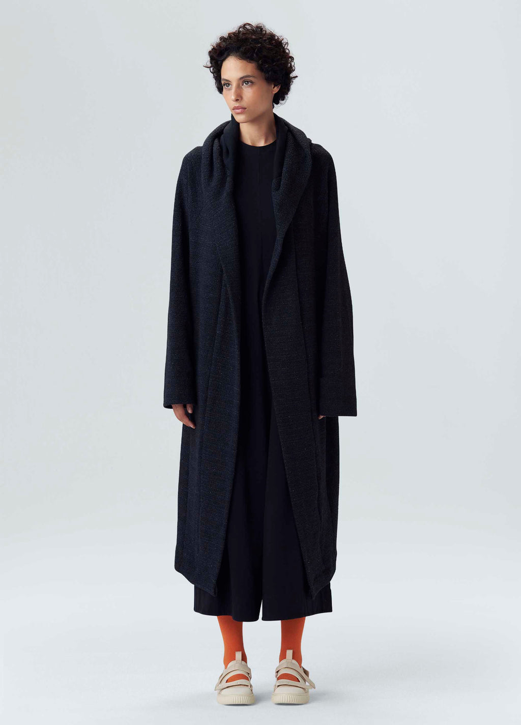 TRENCH COAT MOLETOM CHENILLE PRETO
