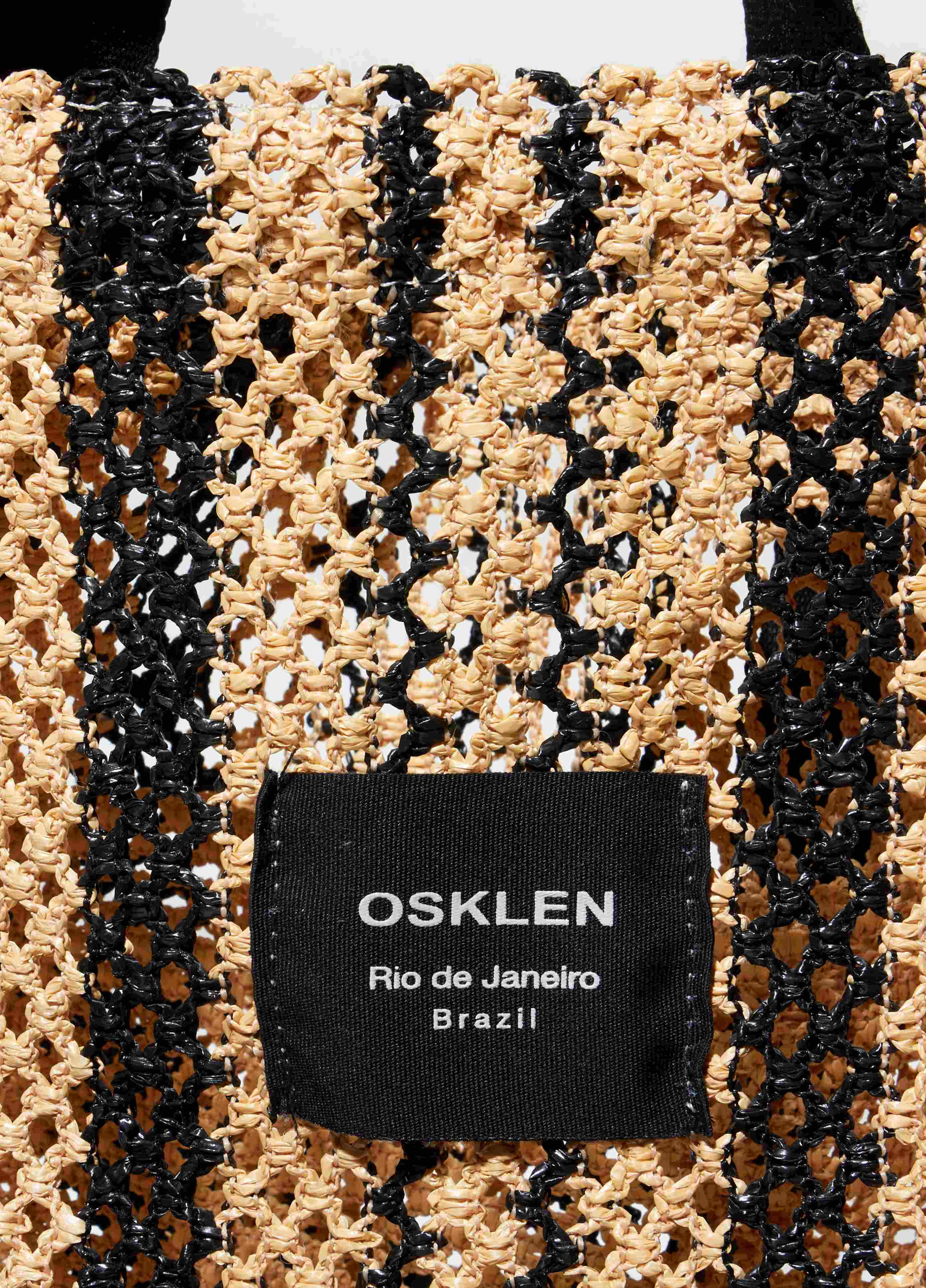 BOLSA TOTE TELA PRANCHAO NATURAL/PRETO