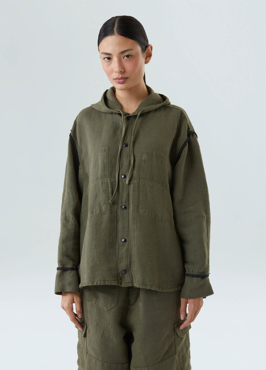 CAMISA CAPUZ DOUBLE FACE VERDE FOREST