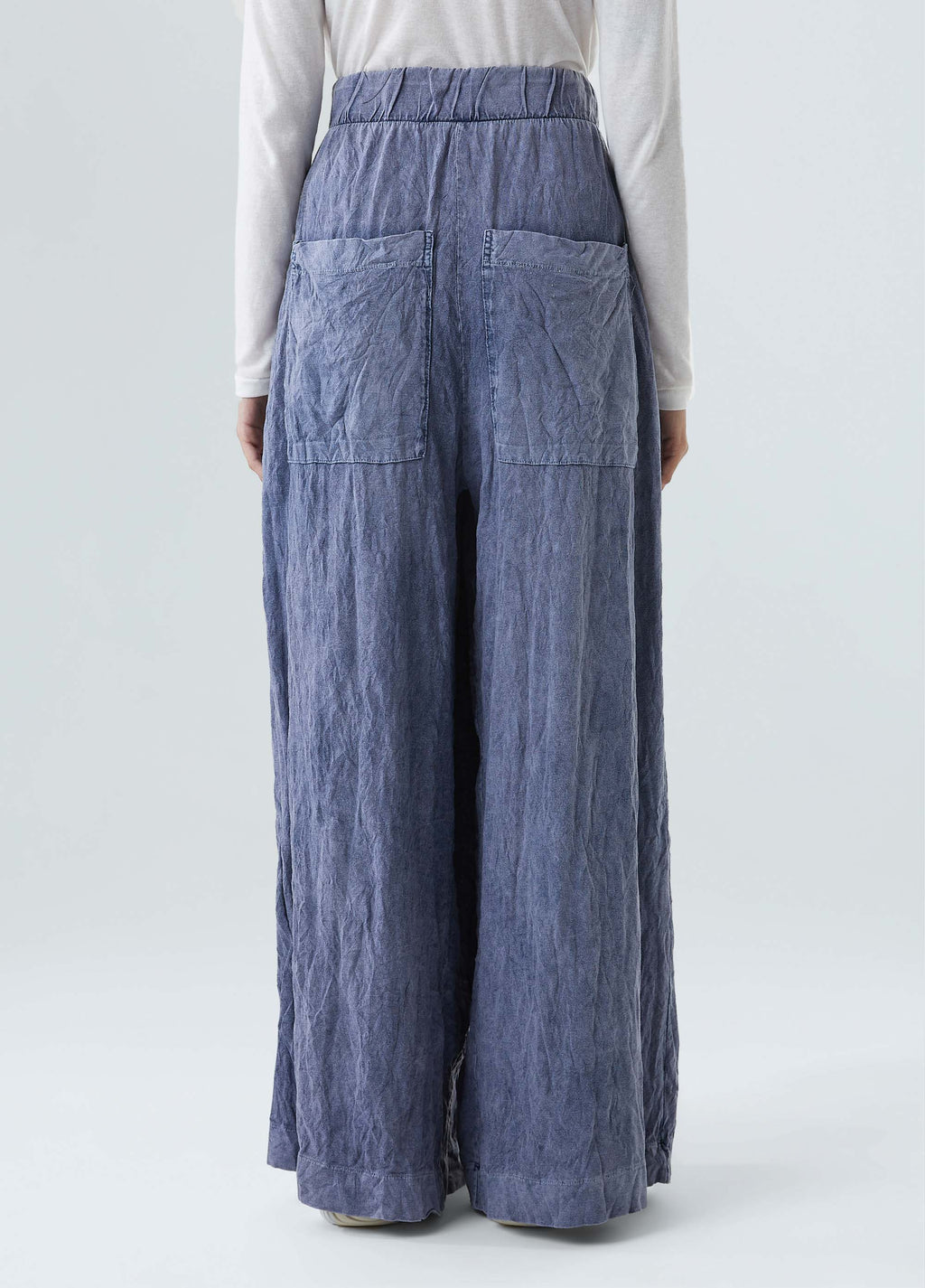 CALCA TRANSPASSADA WRINKLE MARMORIZADA MARINHO