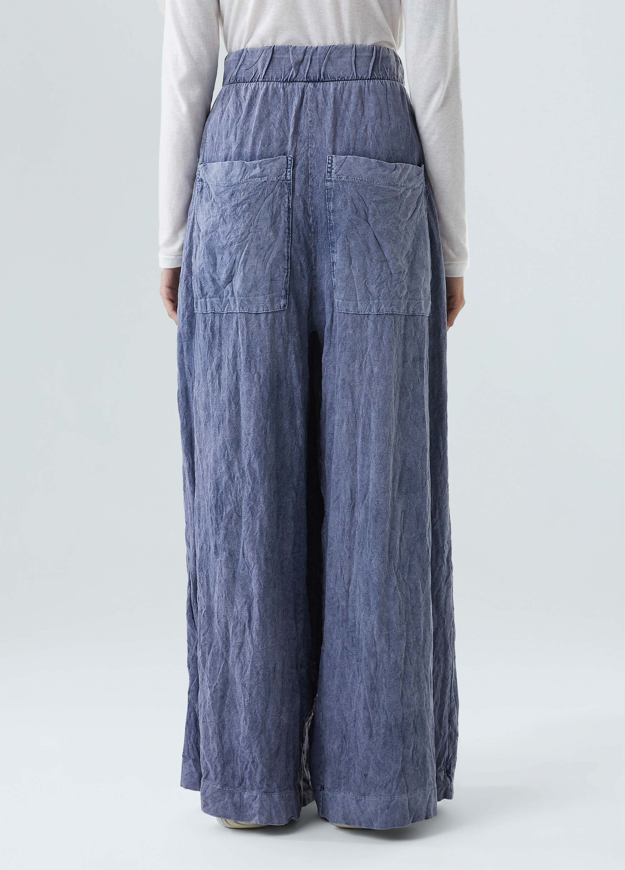 CALCA TRANSPASSADA WRINKLE MARMORIZADA MARINHO