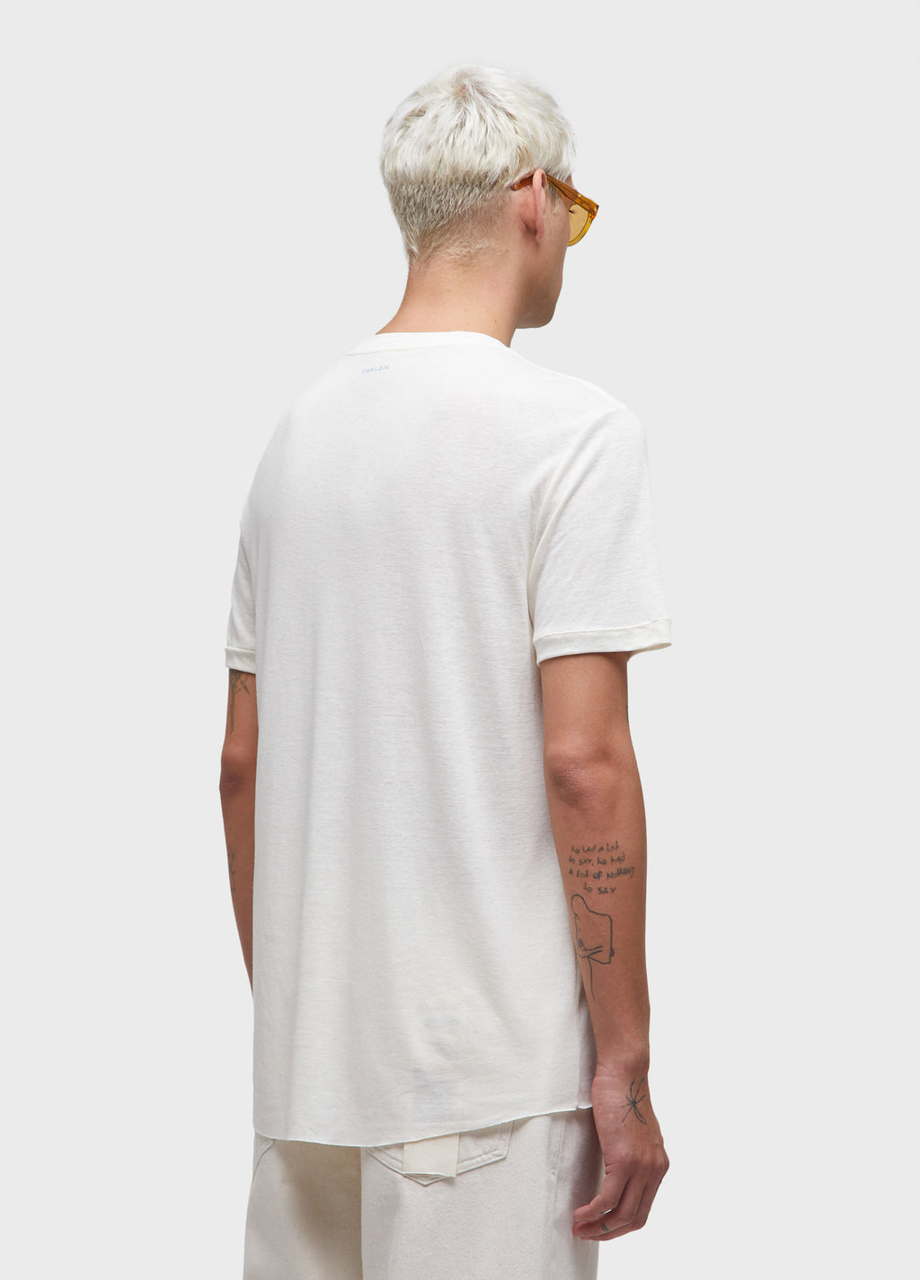T-SHIRT LIGHT LINEN STAMP MC OFF-WHITE