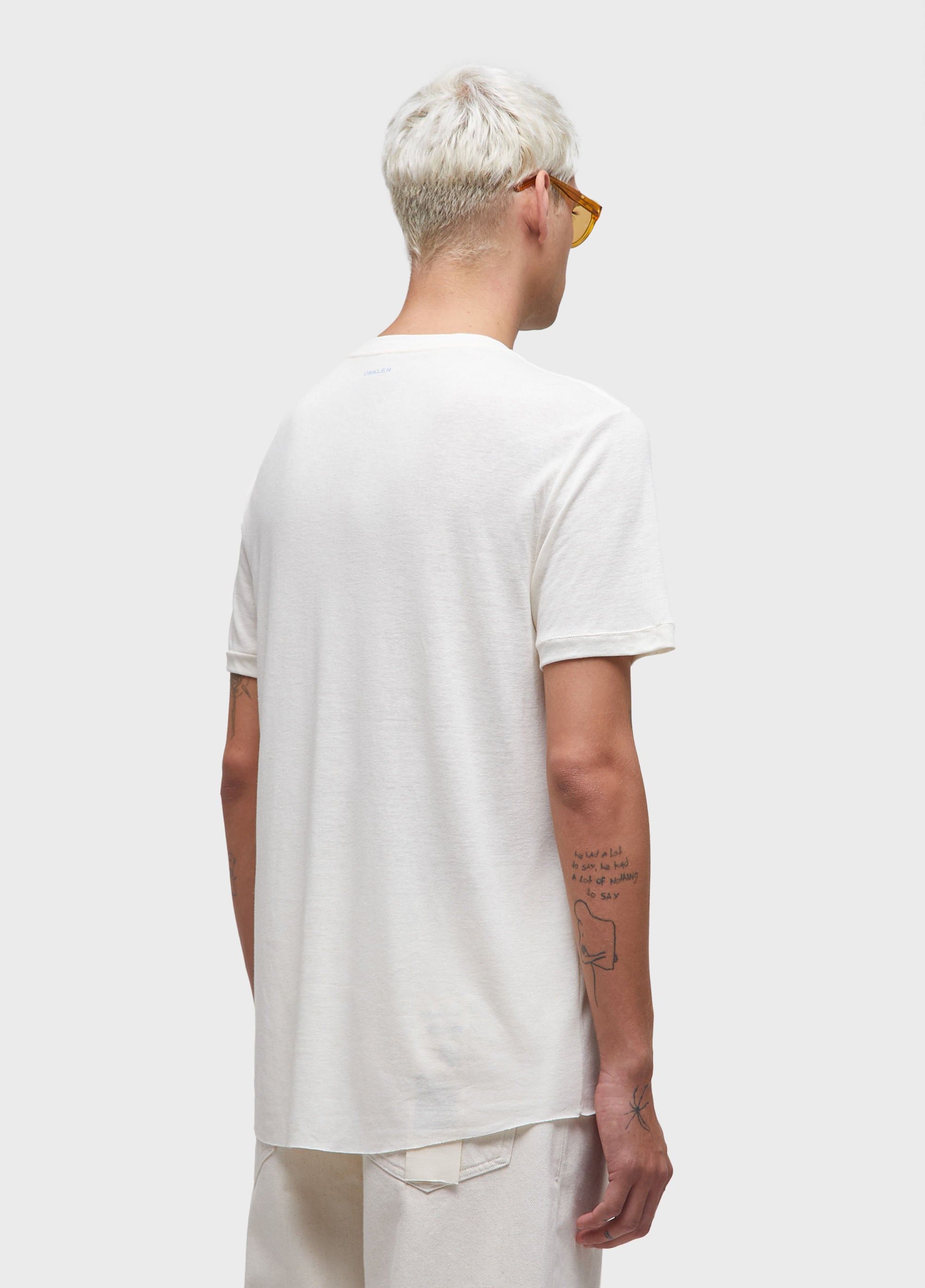 T-SHIRT LIGHT LINEN STAMP MC OFF-WHITE