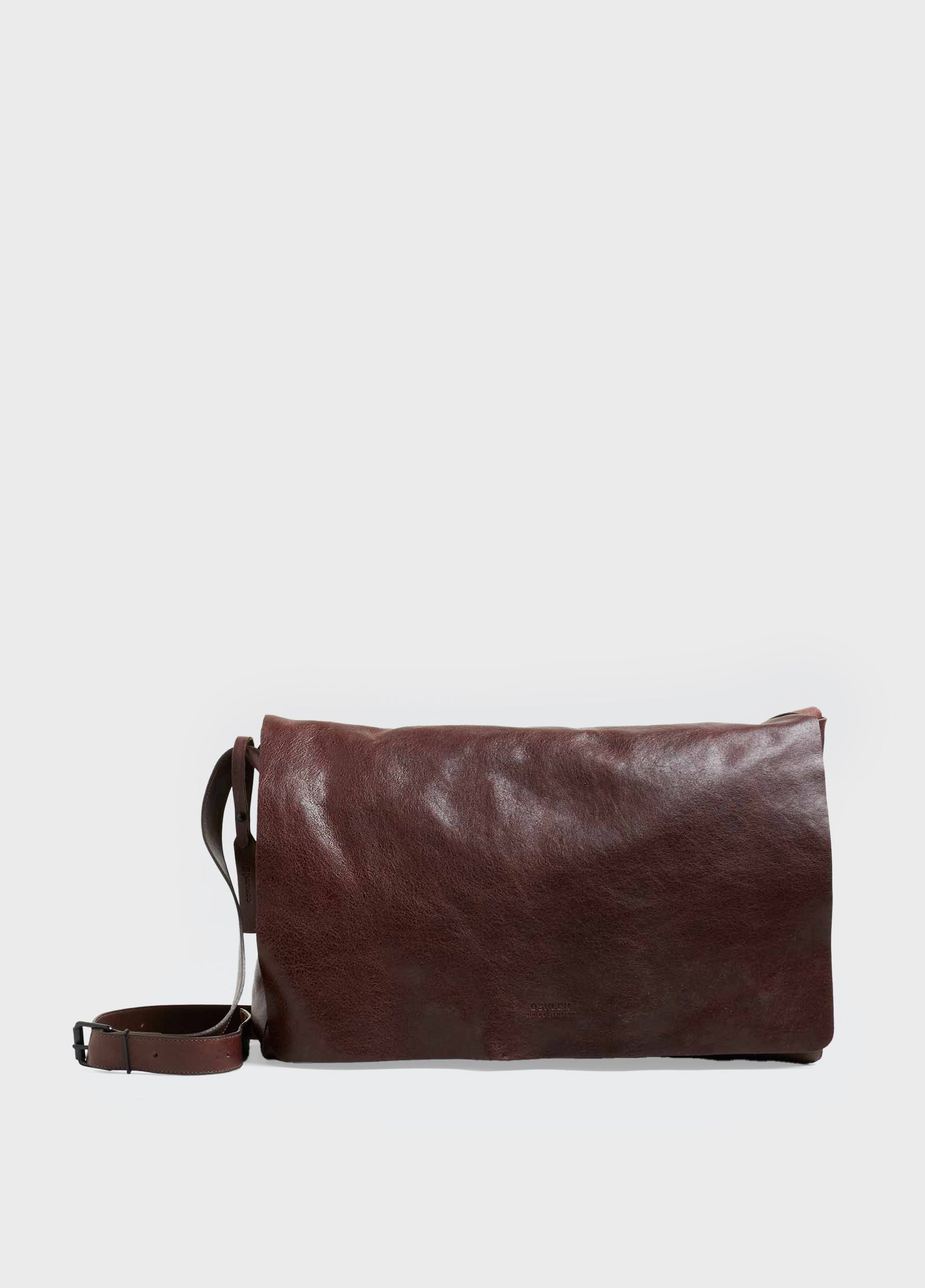 LARGE LEATHER CROSSBODY E-BASICS BAG