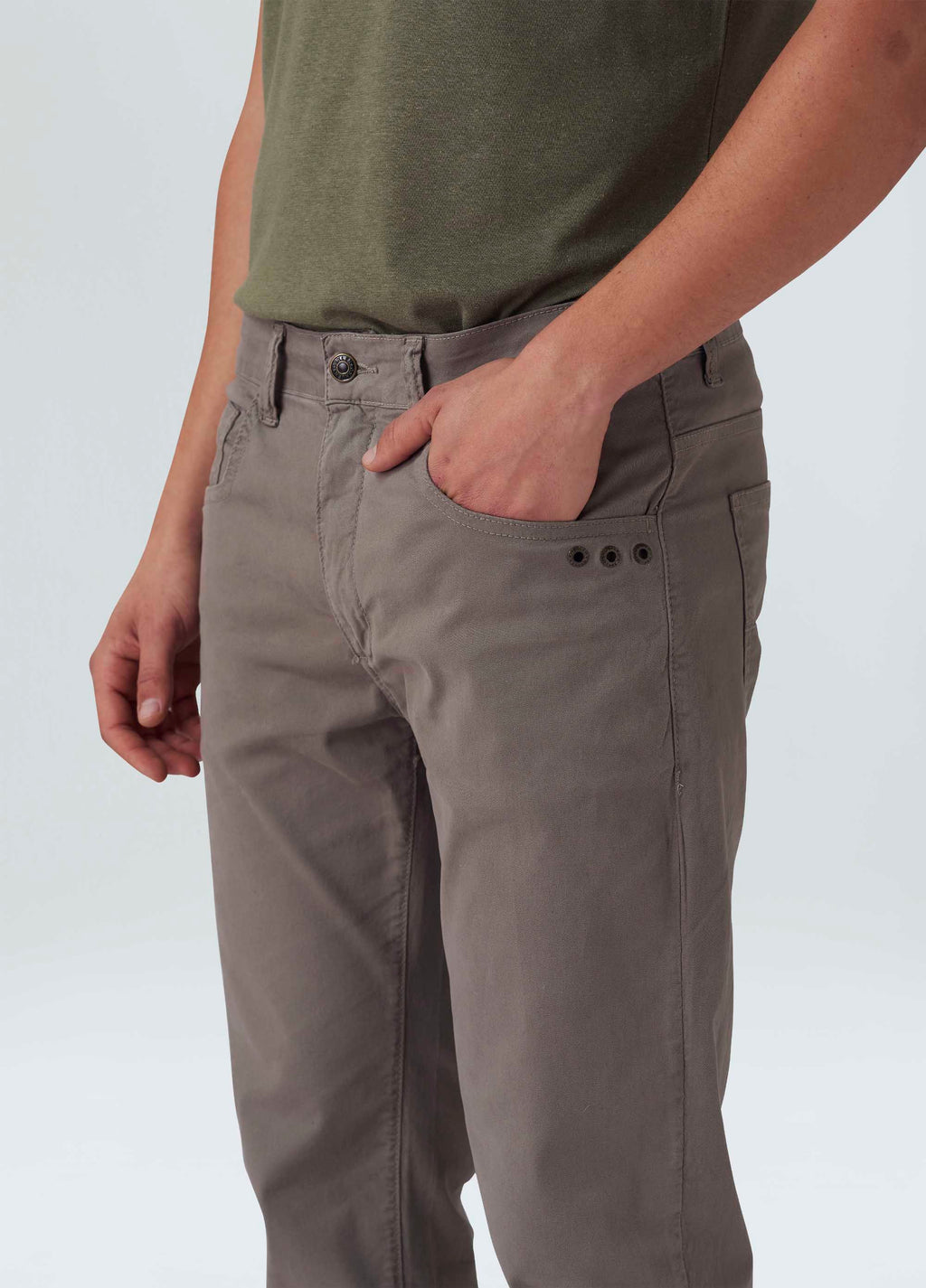 CALCA 5 POCKETS COLOR LISA CINZA