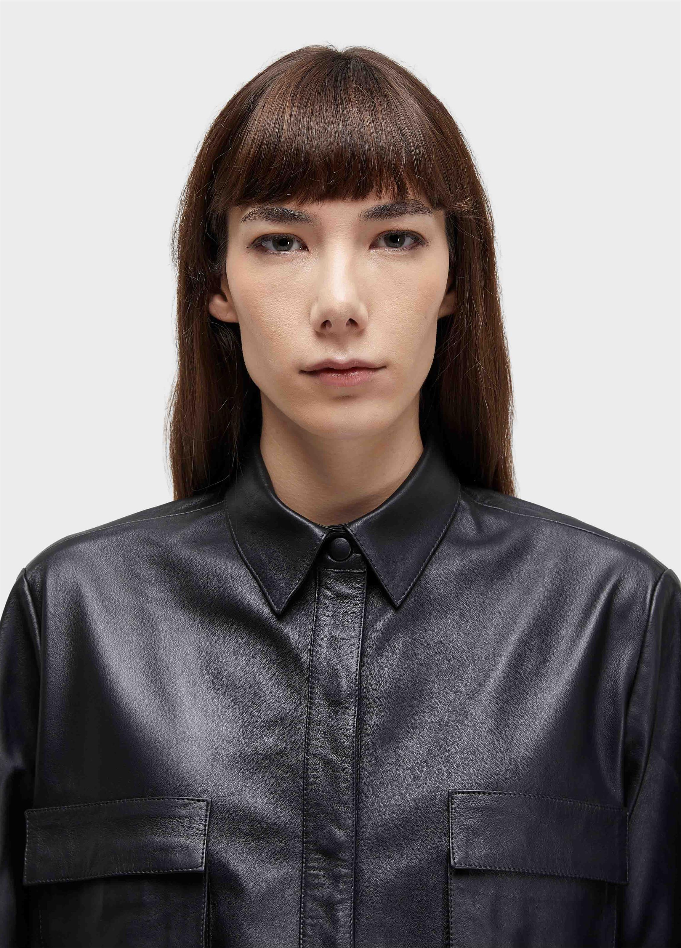 CAMISA ML RECORTE COURO