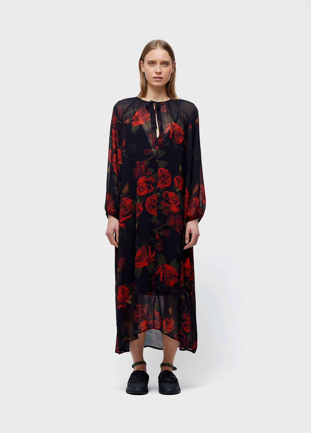 VESTIDO LONGO VINTAGE ROSE