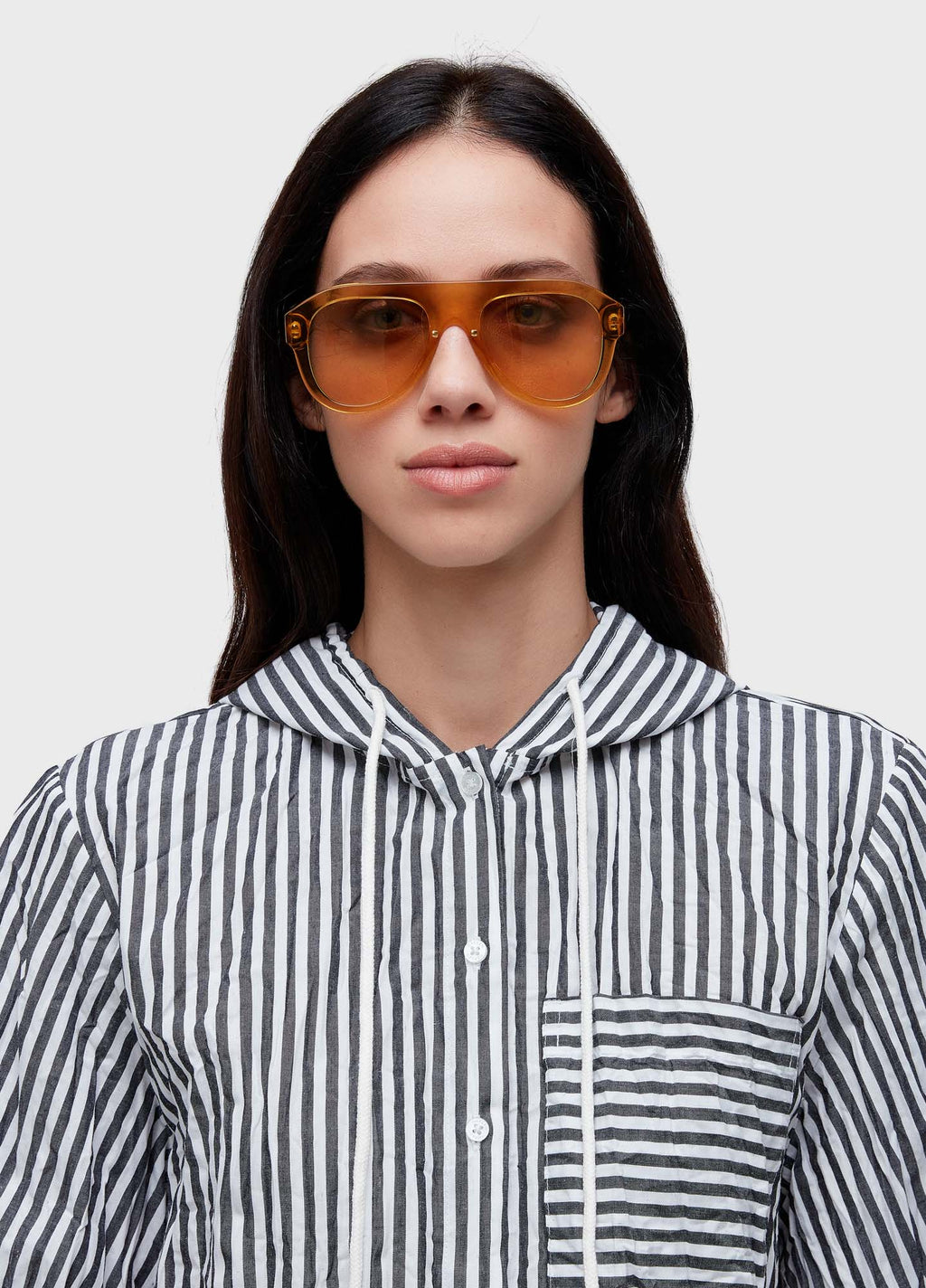 CAMISA CAPUZ WRINKLE TRICOLINE FIO TINTO
