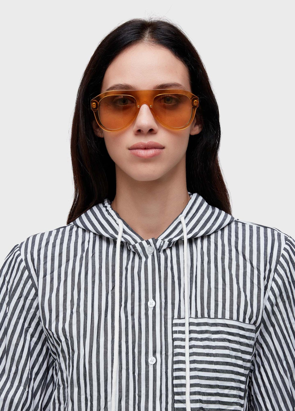 CAMISA CAPUZ WRINKLE TRICOLINE FIO TINTO