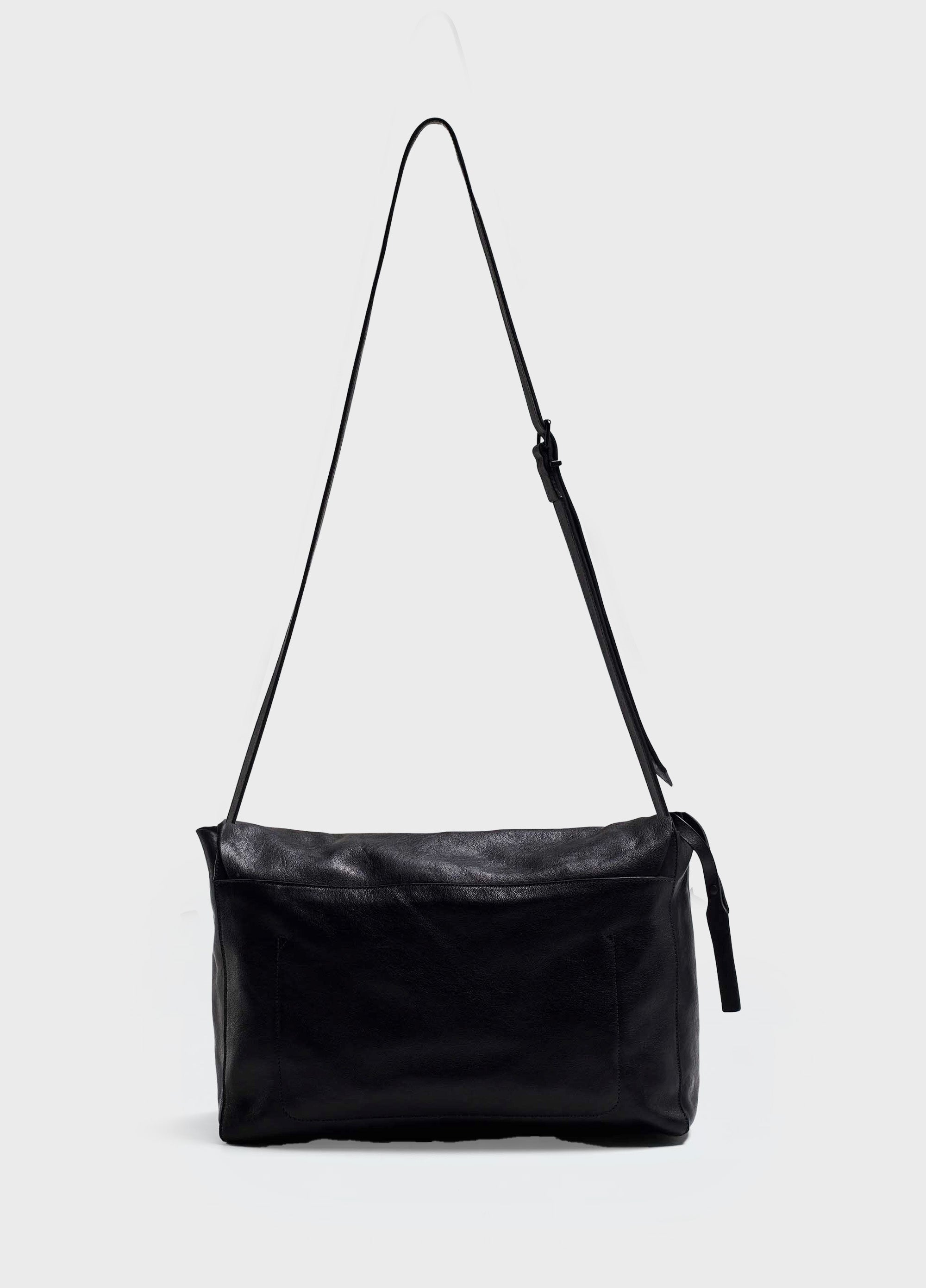 LARGE LEATHER CROSSBODY E-BASICS BAG