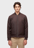 JAQUETA BOMBER DOUBLE PLAIN CASTANHO/CAQUI