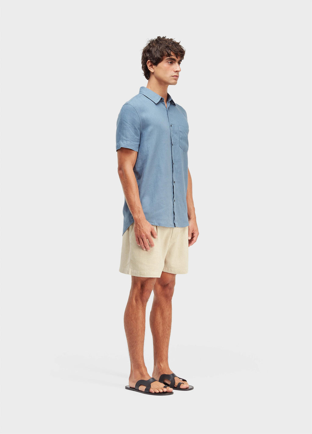 SHORT FLUID LINEN PLEATS
