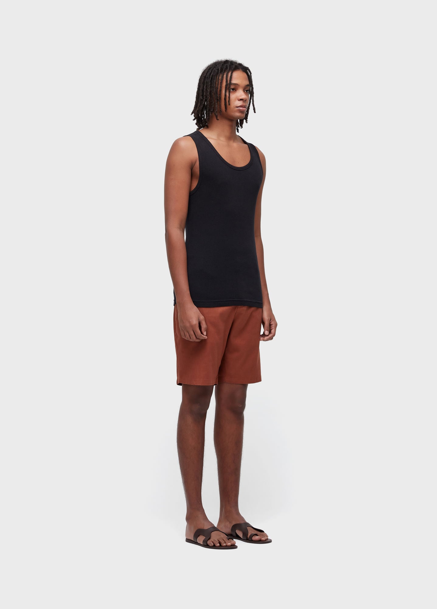 BERMUDA ALFAIATARIA BASIC LINEN MARROM