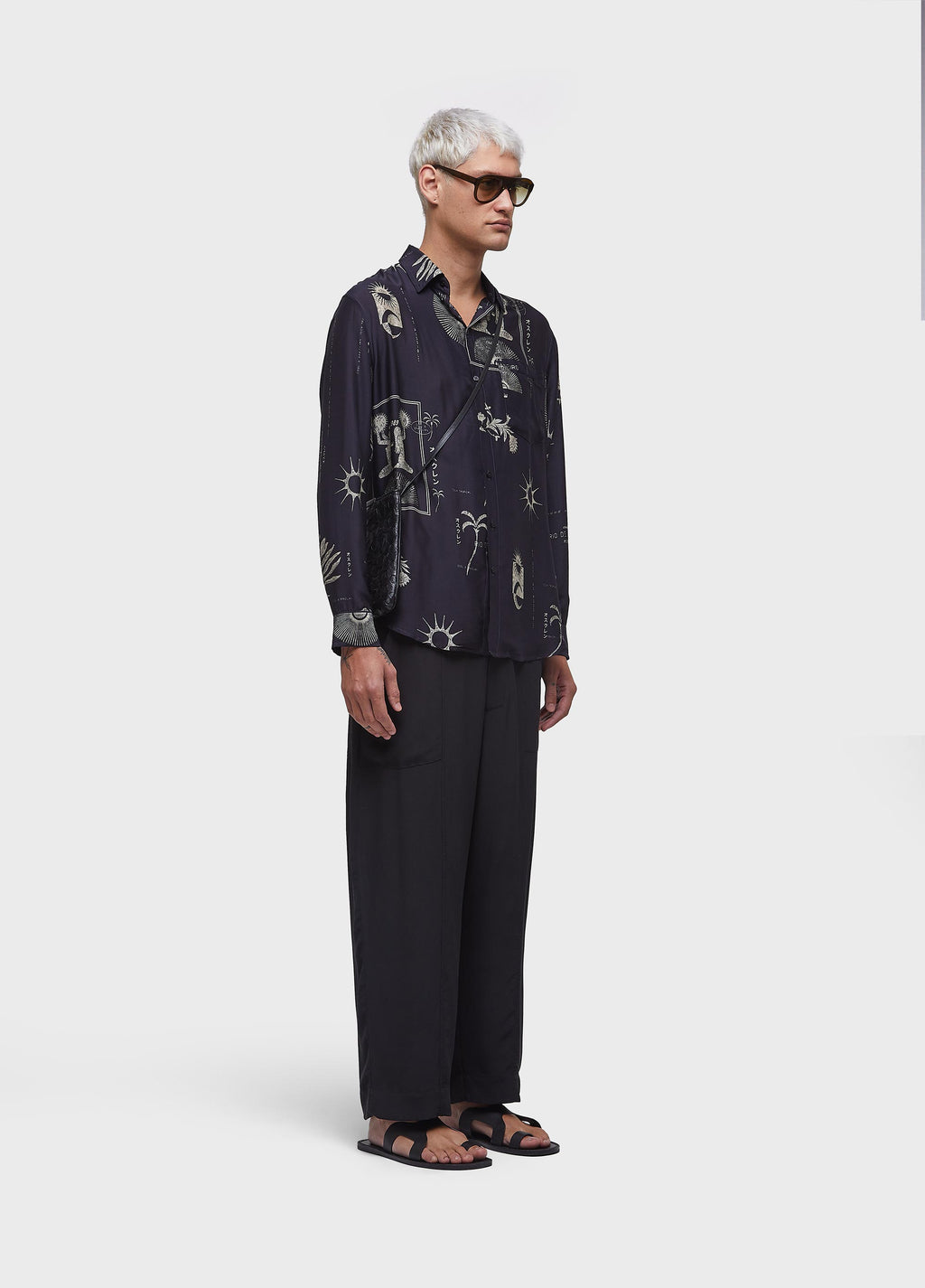 CAMISA 1989 ML PRETO/OFF-WHITE
