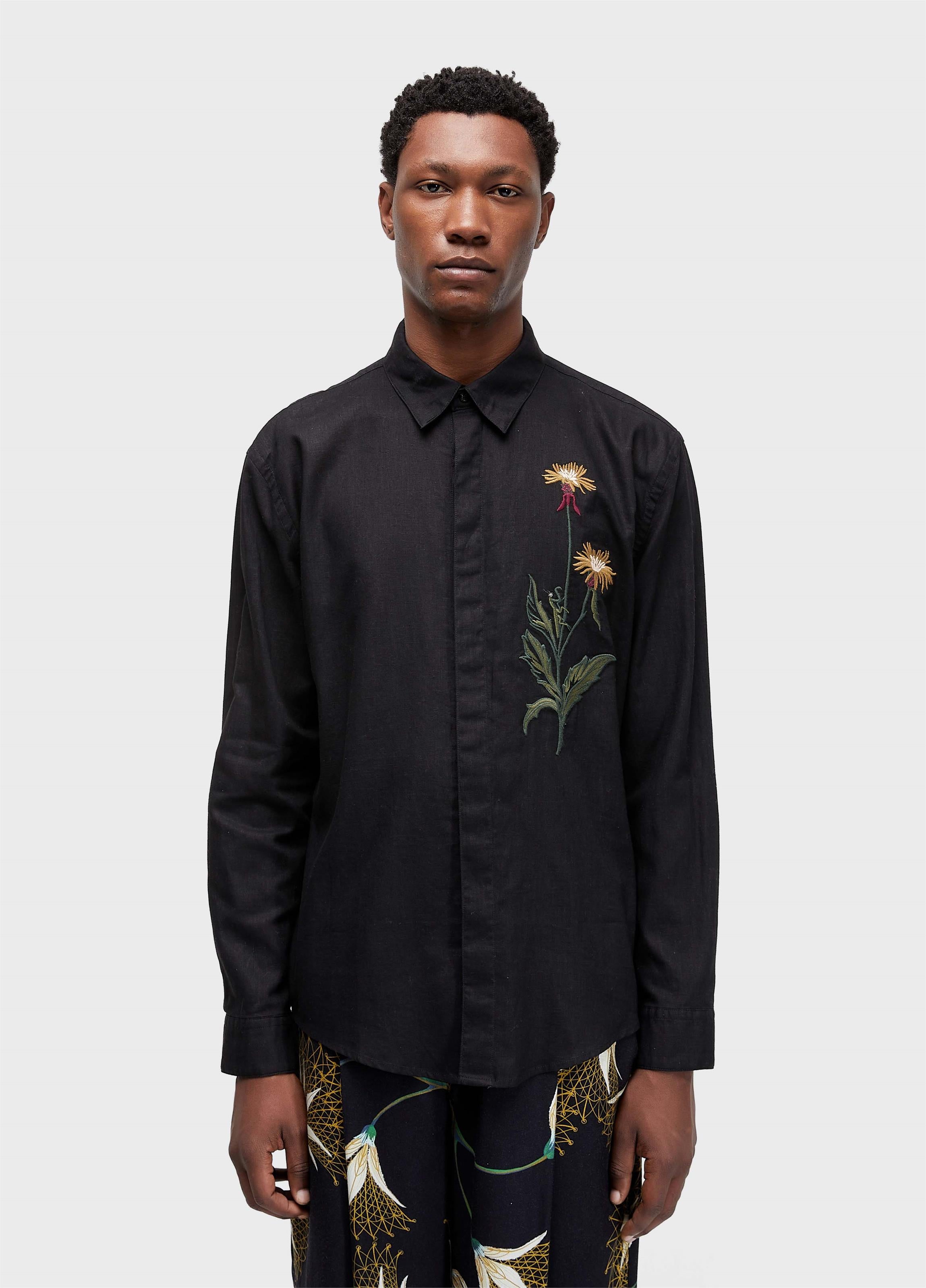CAMISA LINEN BORDADO LOUVA DEUS ML