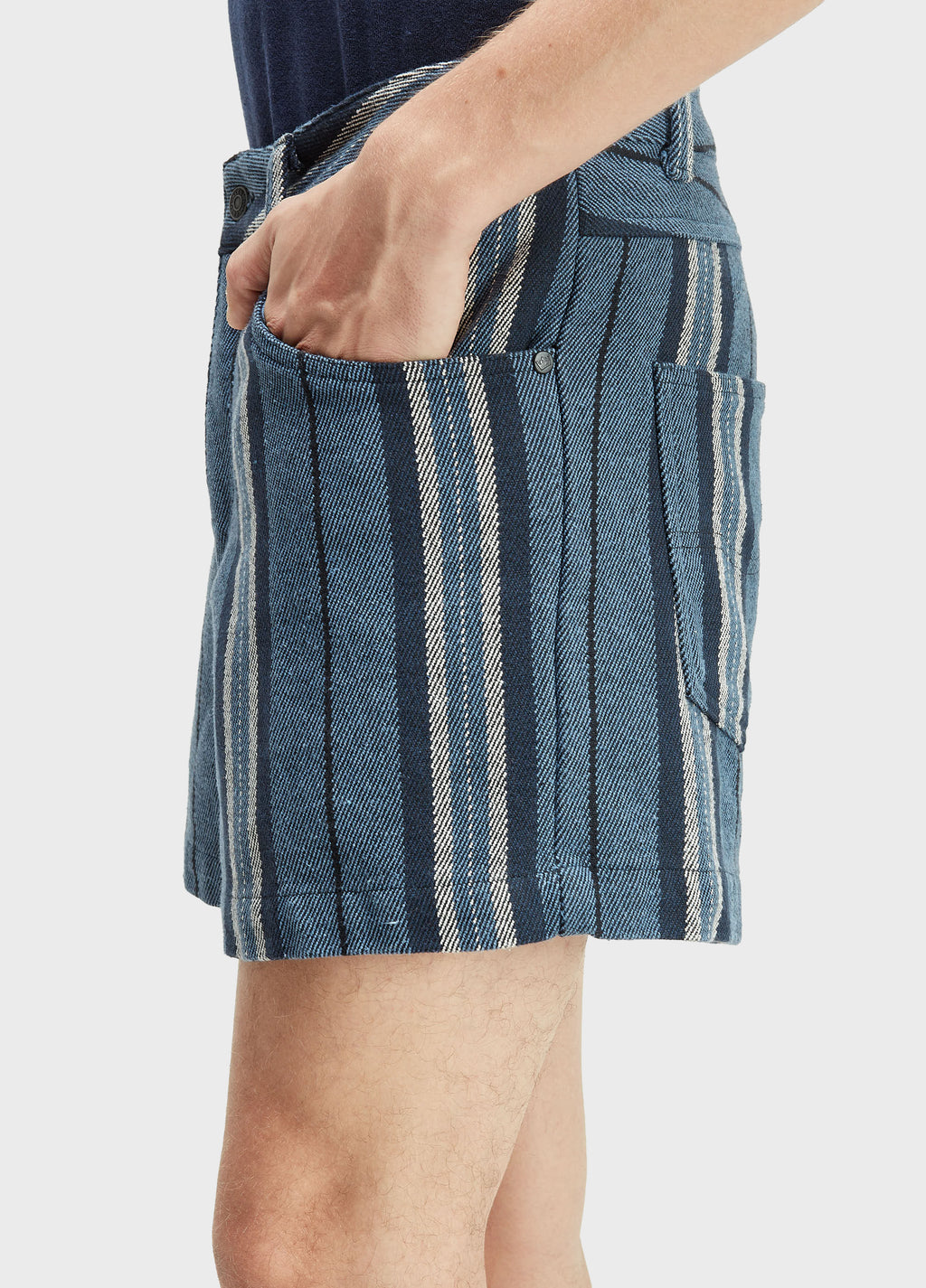 BERMUDA STRIPES PRANCHÃO DENIM