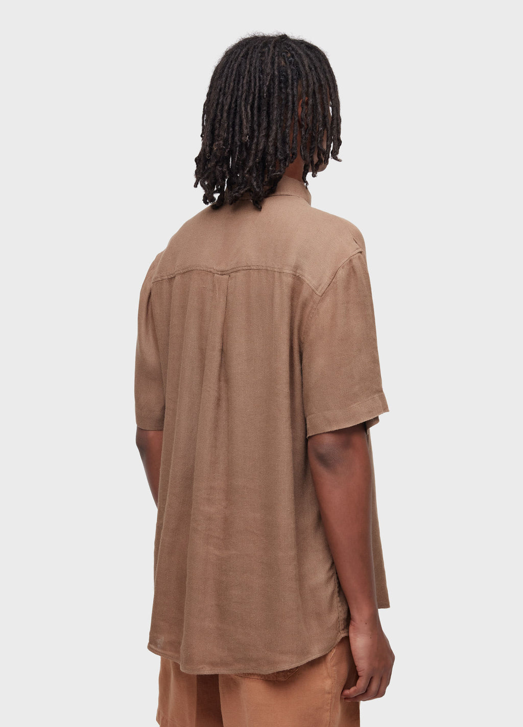 CAMISA MC RECYCLED LINEN CAQUI