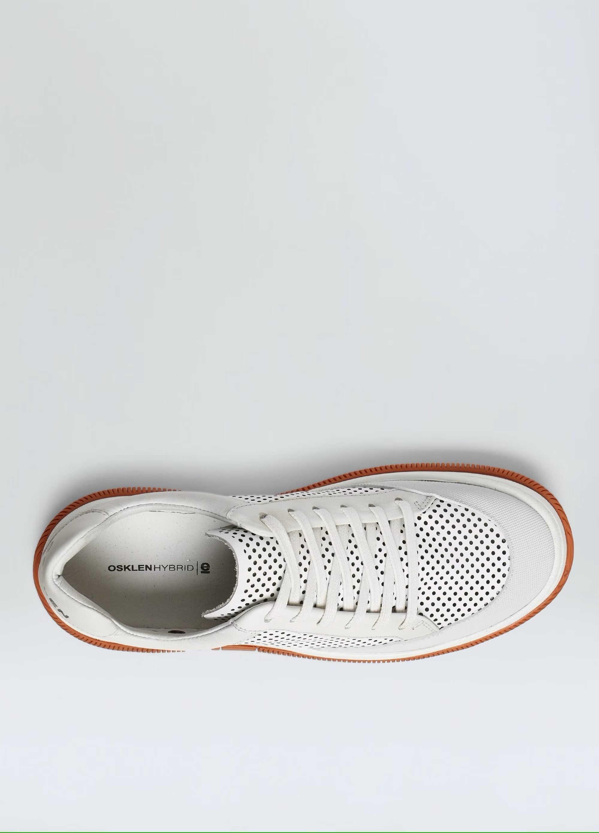 TENIS HYBRID LACES MICROFUROS BRANCO/LARANJA