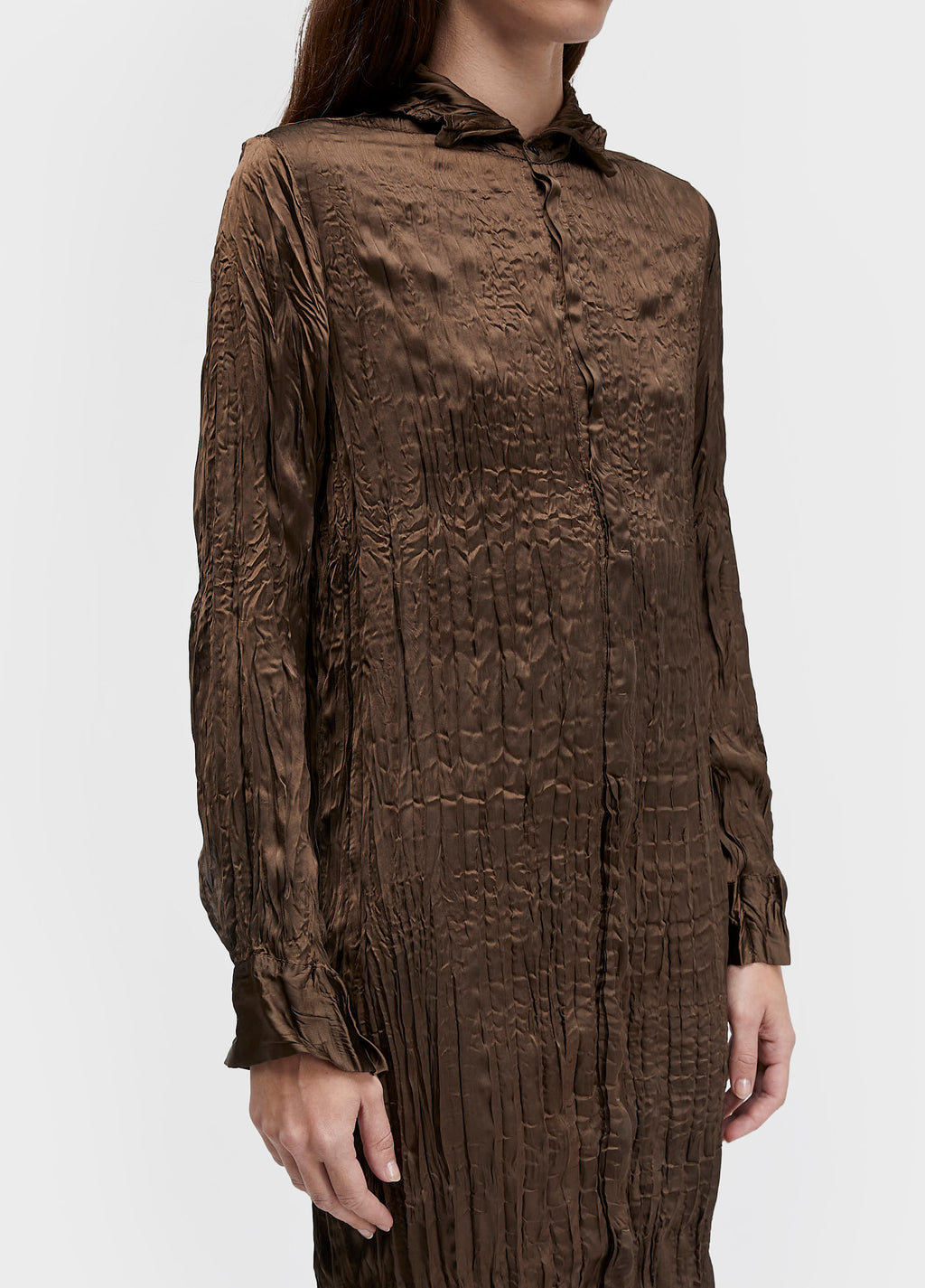 CHEMISE WRINKLE SATIN DOUBLE FACE