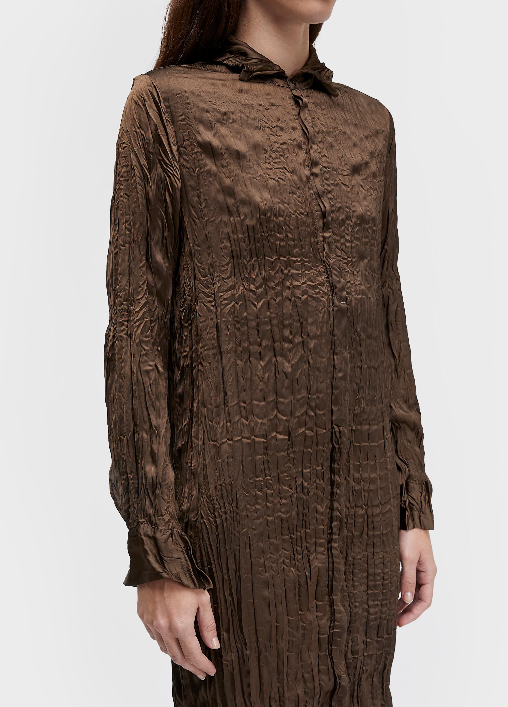 CHEMISE WRINKLE SATIN DOUBLE FACE