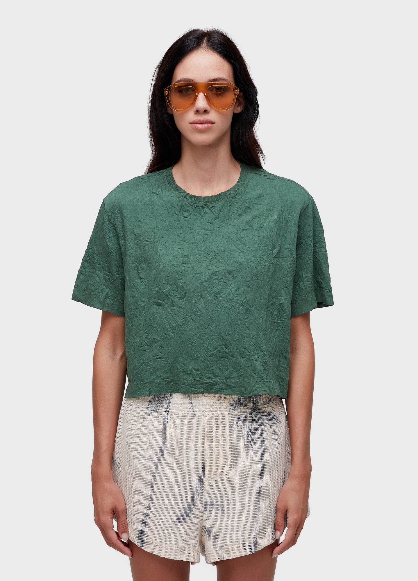 T-SHIRT CROPPED WRINKLE