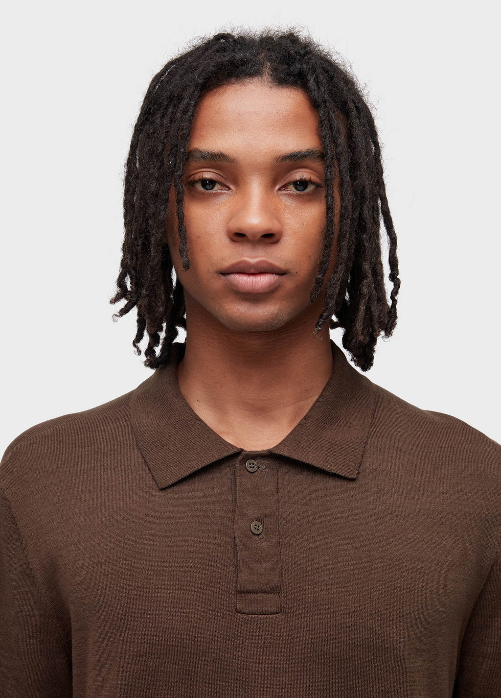 MENS CLASSIC COTTON POLO SHIRT MARROM NOZ