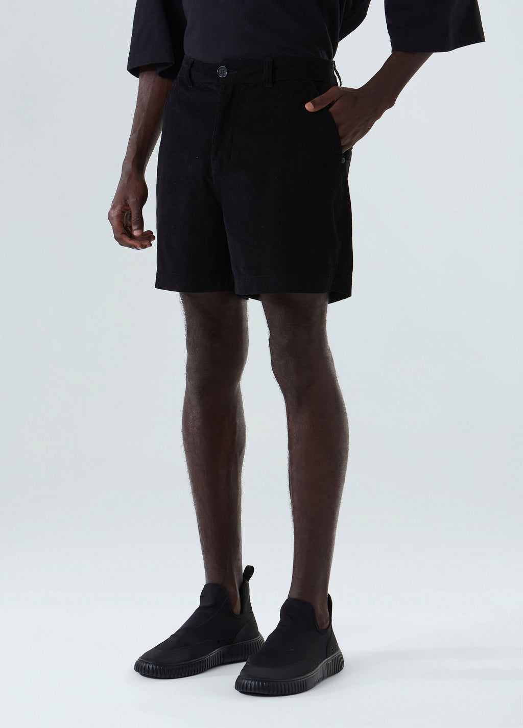 BERMUDA CASUAL CORDUROY PRETO