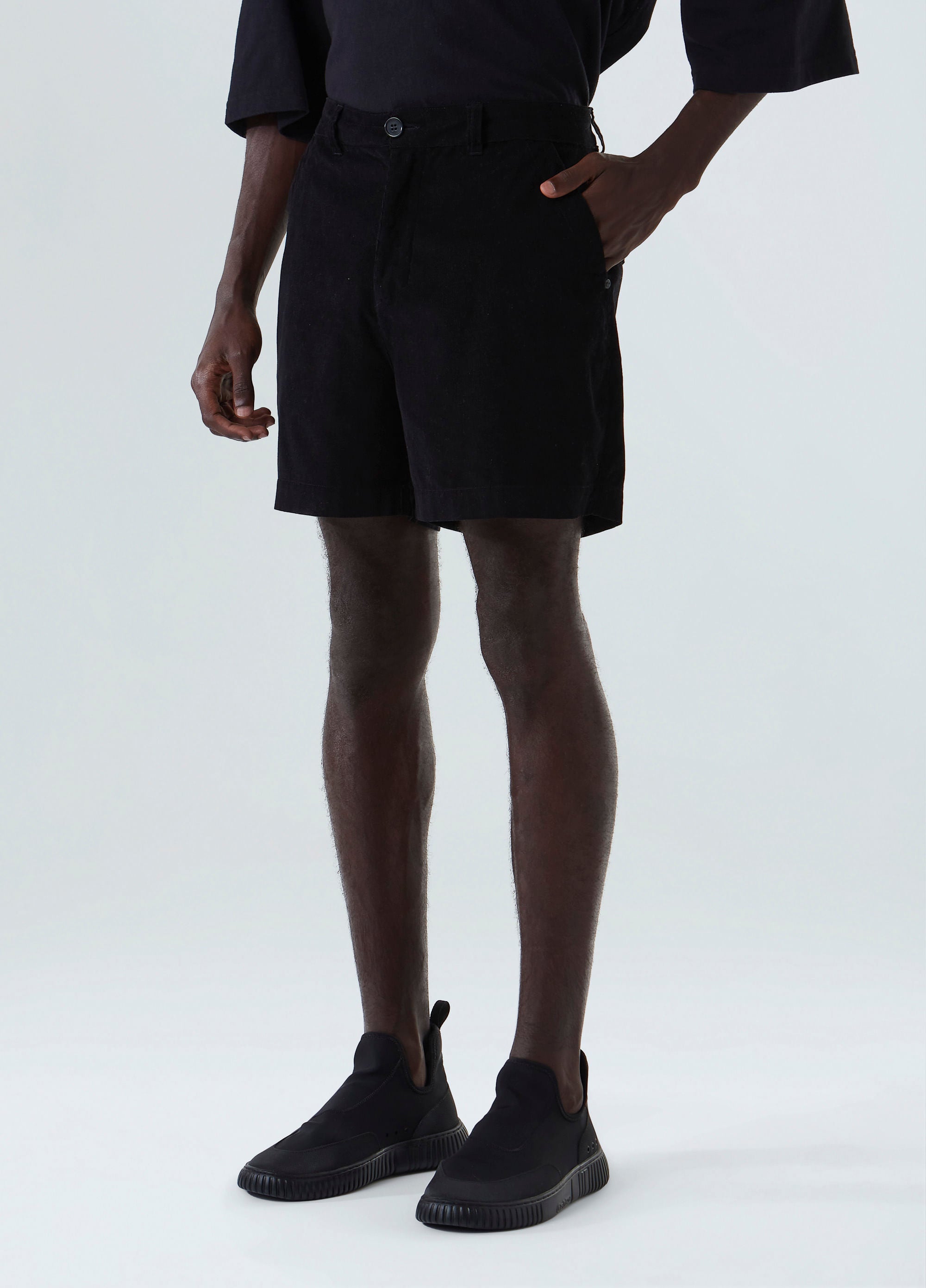 BERMUDA CASUAL CORDUROY PRETO