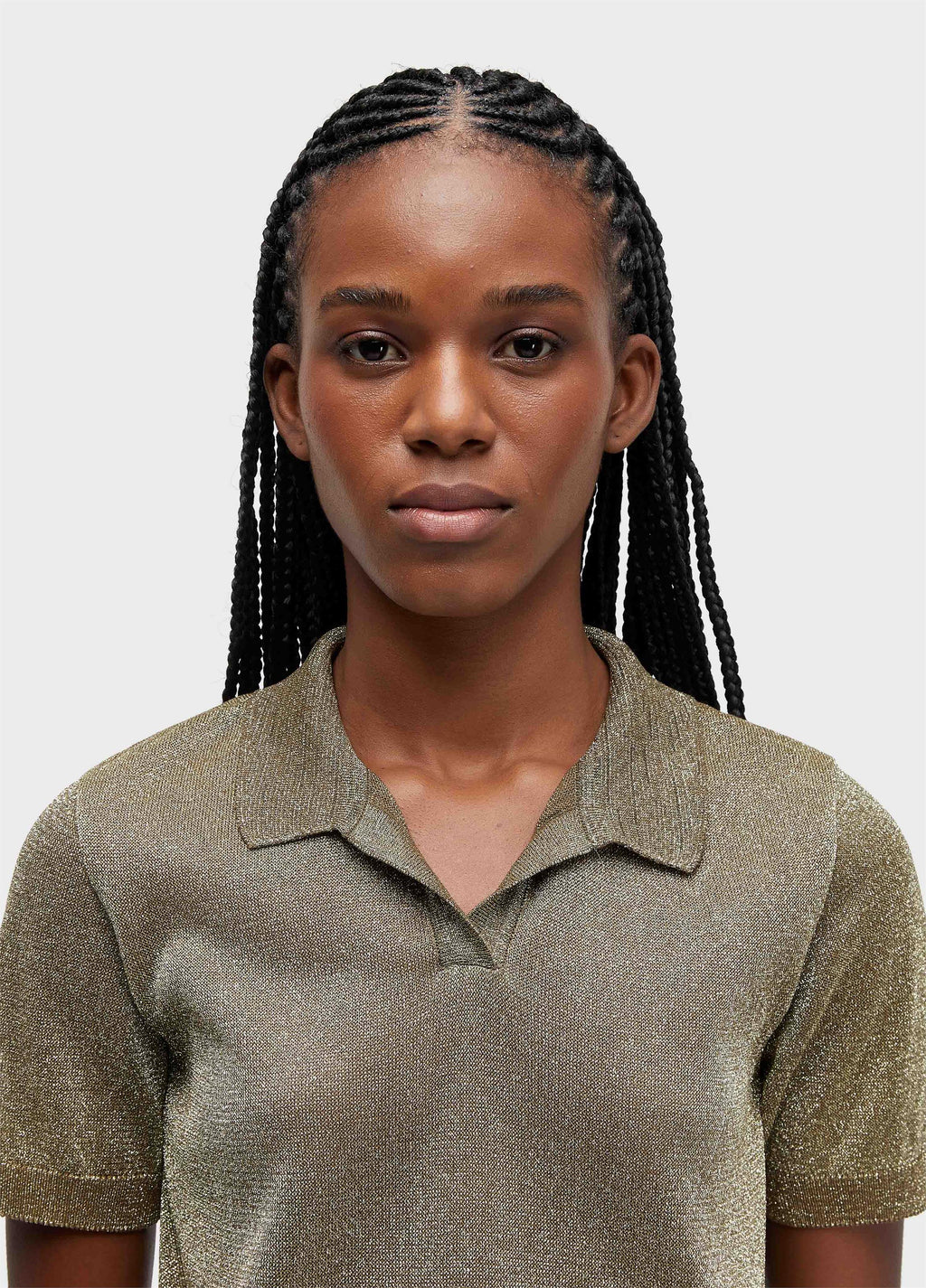 BLUSA POLO TRICOT DOURADO