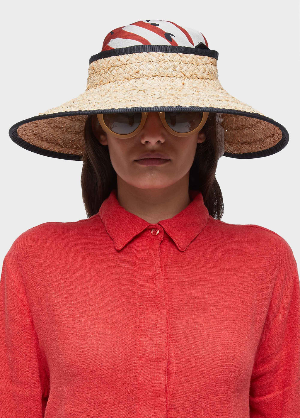 CAMISA CROPPED LINHO RECICLADO VERMELHO PITANGA