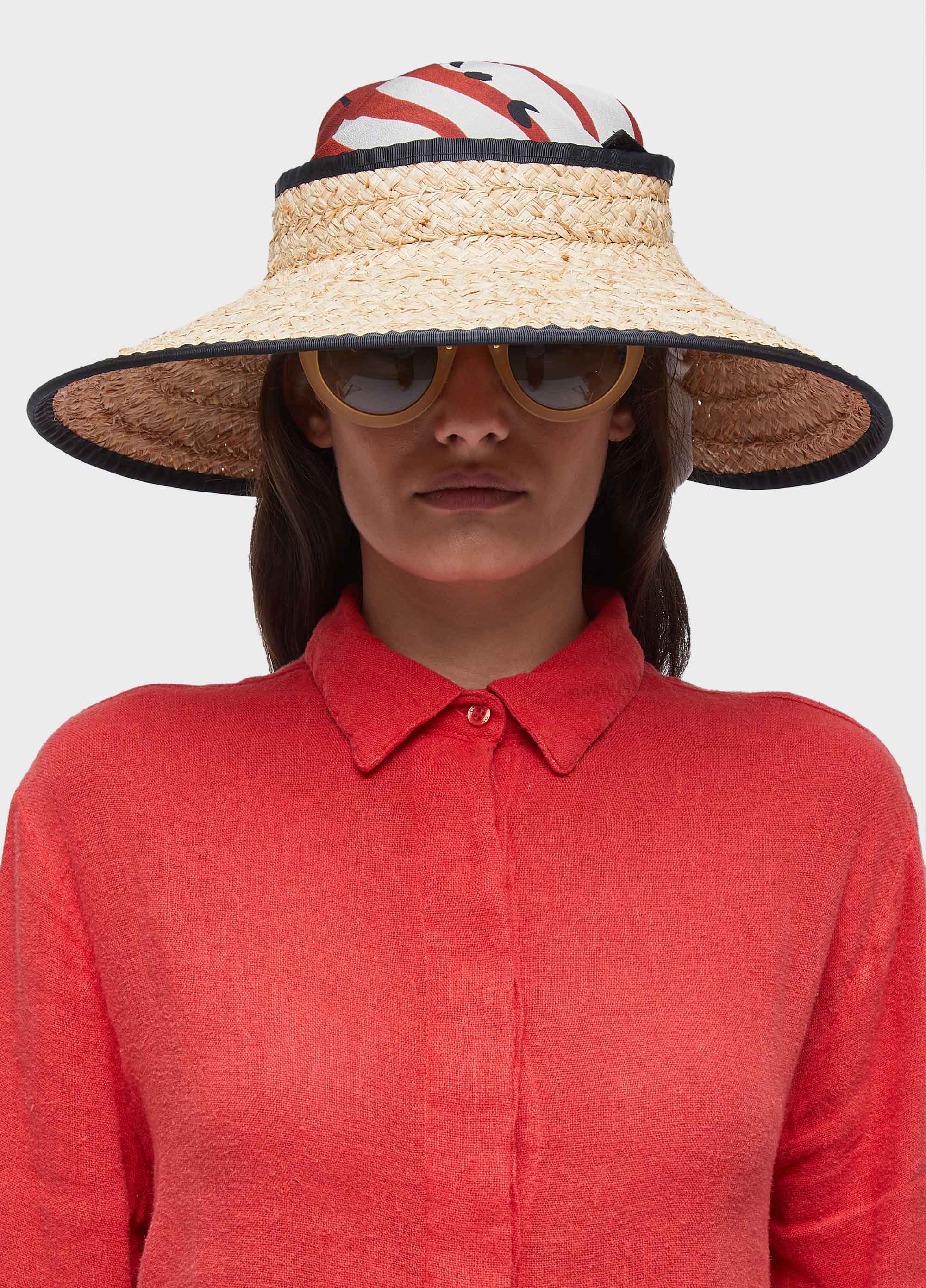 CAMISA CROPPED LINHO RECICLADO VERMELHO PITANGA