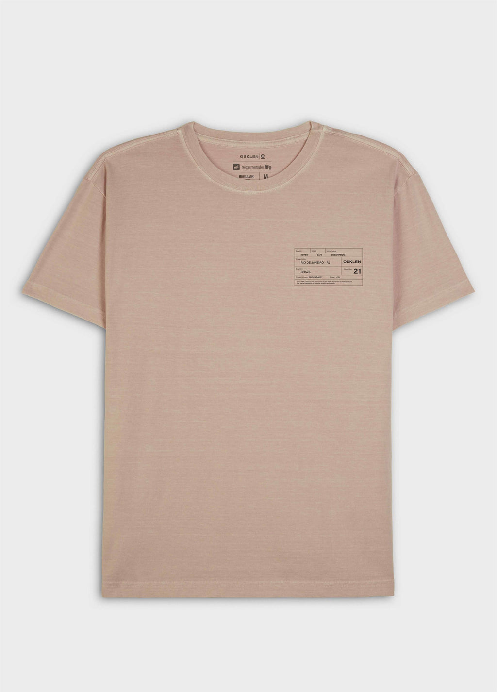 T-SHIRT STONE CARIMBO MC ROSA QUARTZO