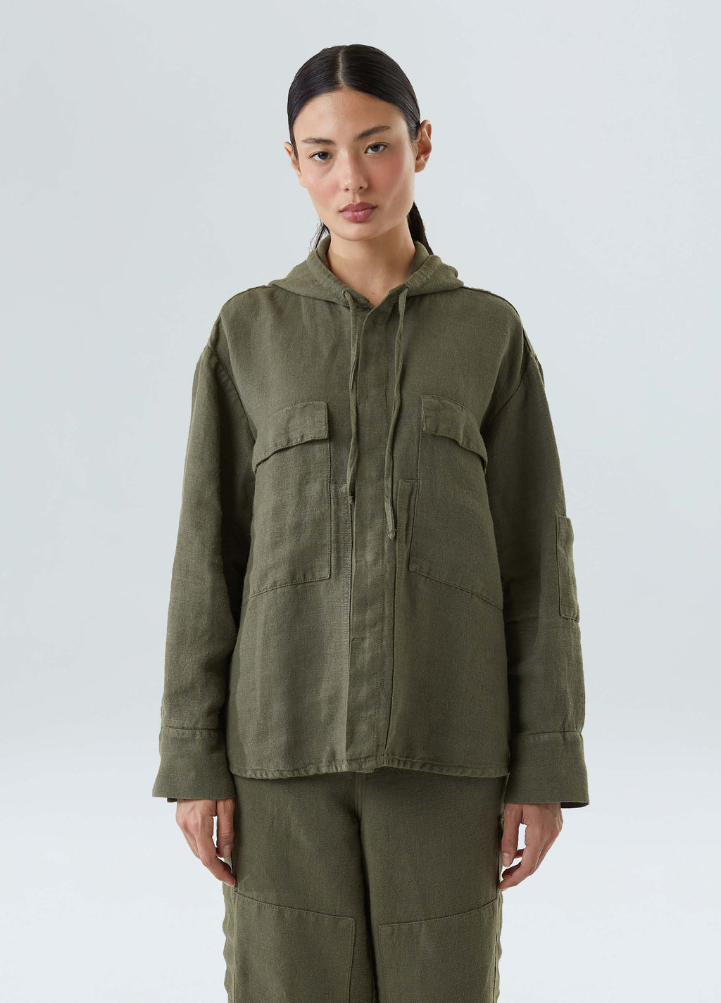 CAMISA CAPUZ DOUBLE FACE VERDE FOREST