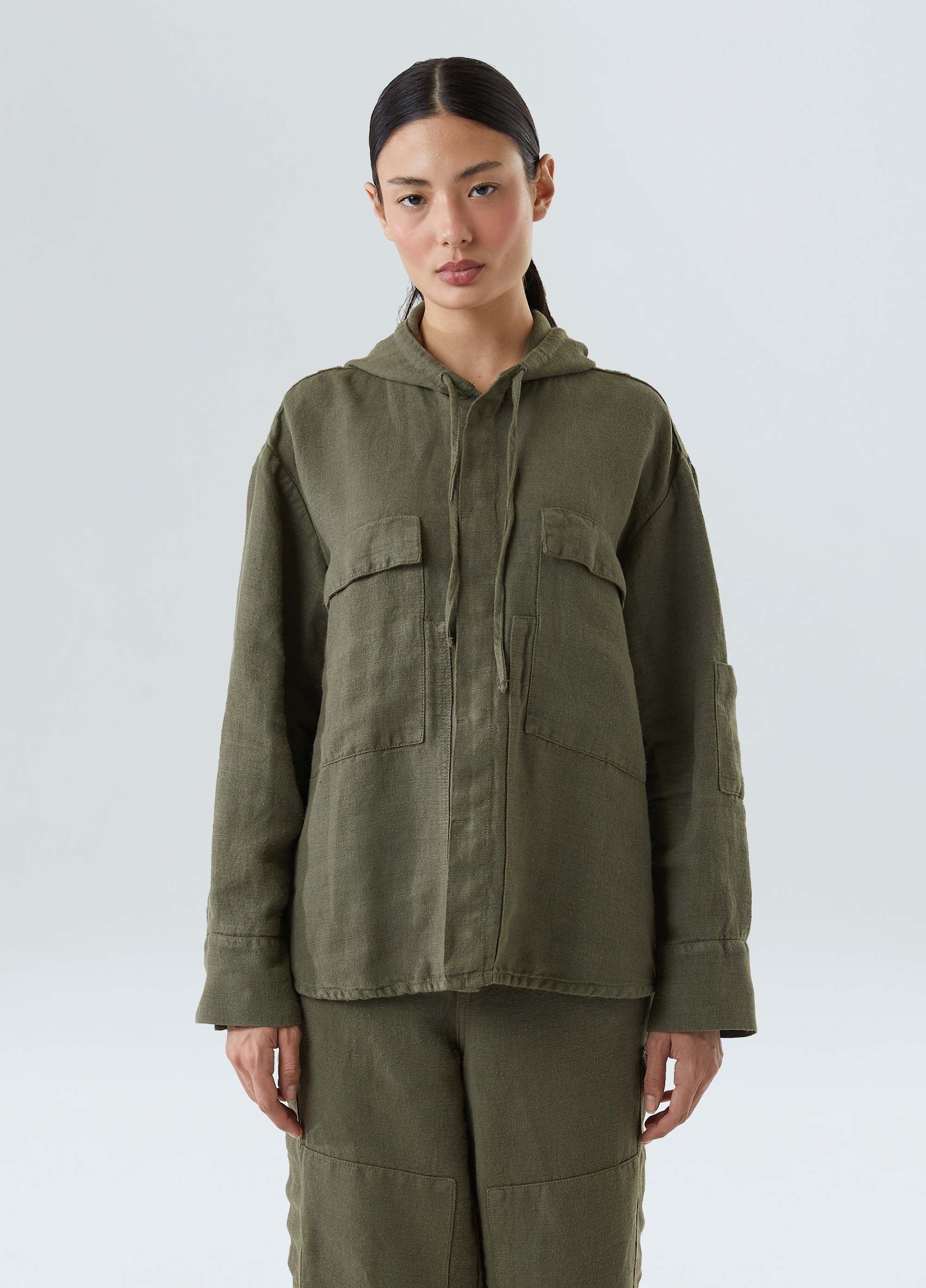 CAMISA CAPUZ DOUBLE FACE VERDE FOREST