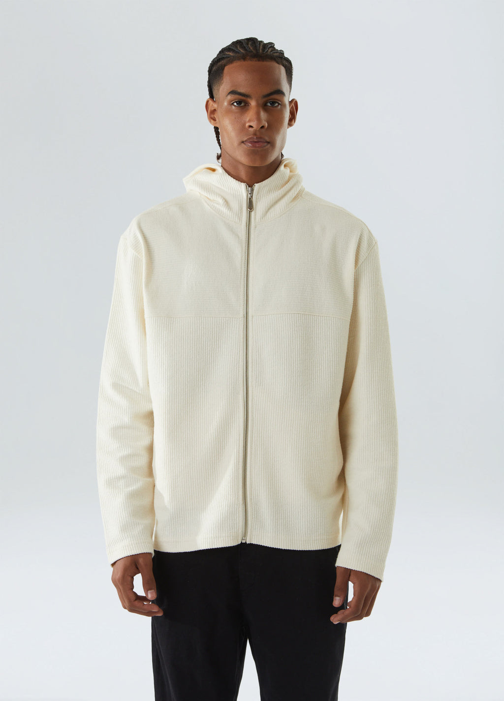 CASACO HOODIE SOFT FUZZ OFF-WHITE