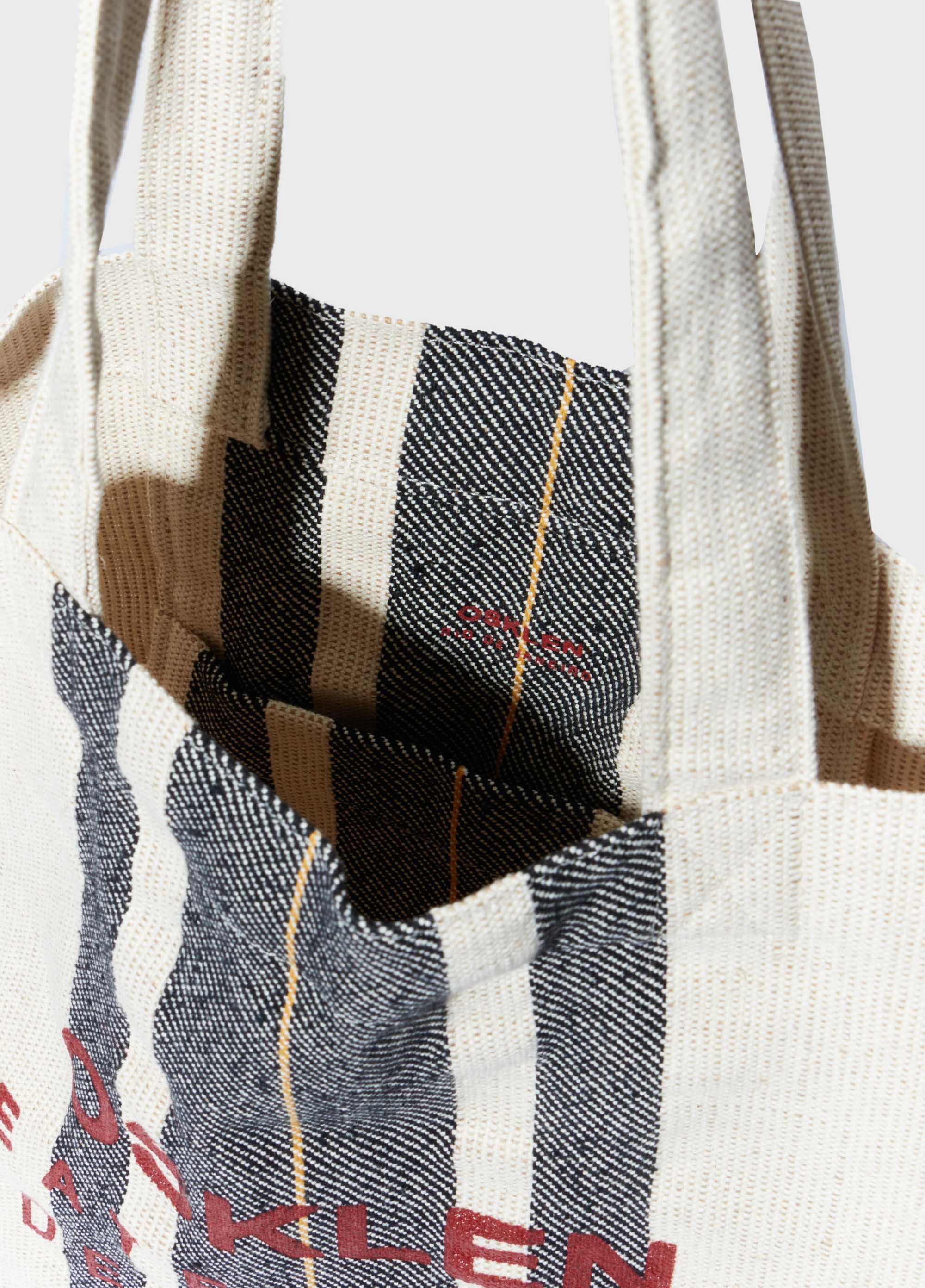 BOLSA TOTE LONA PRANCHAO NATURAL/PRETO