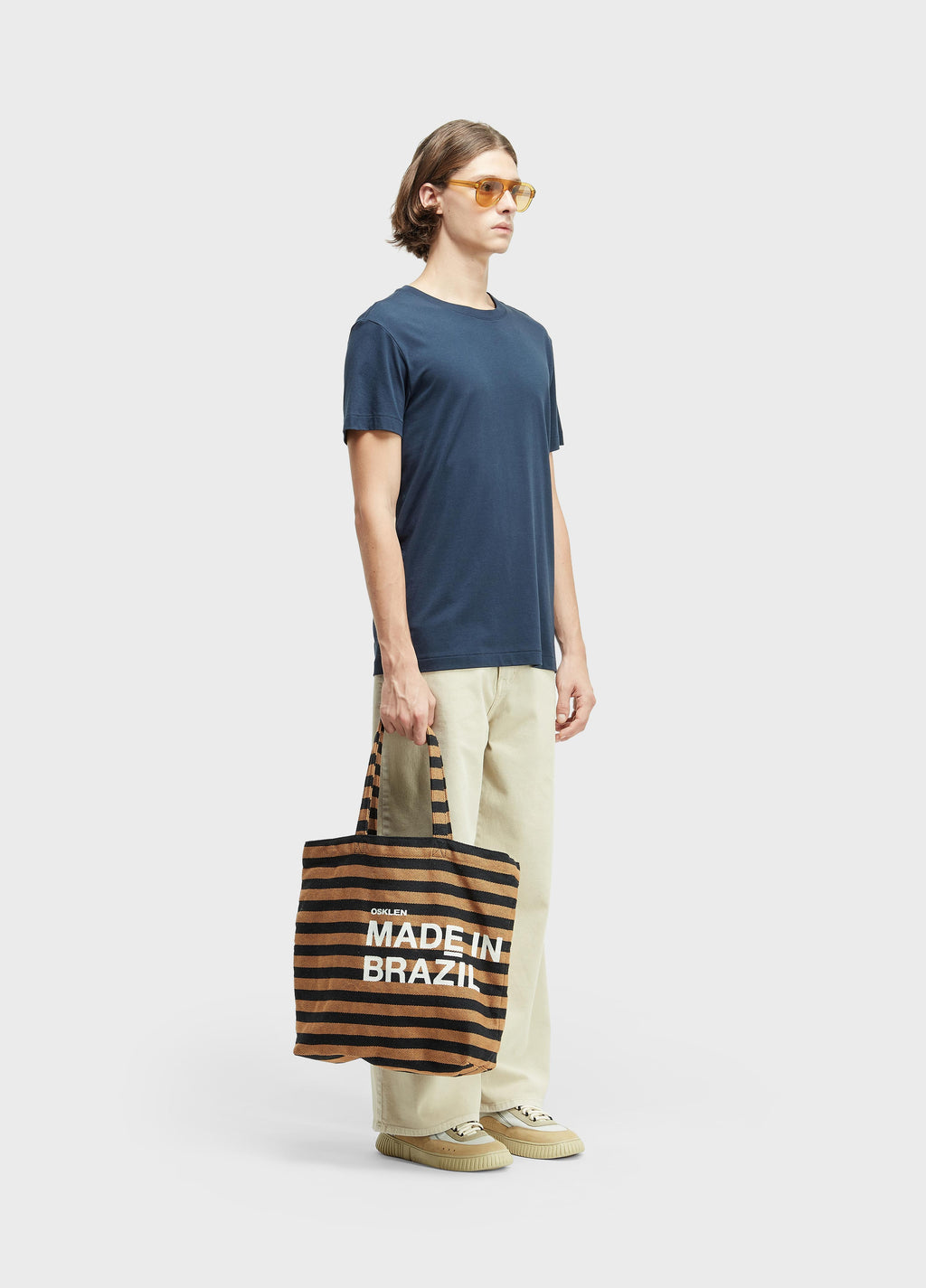 BOLSA TOTE MADE IN BRAZIL BLACK STRIPES