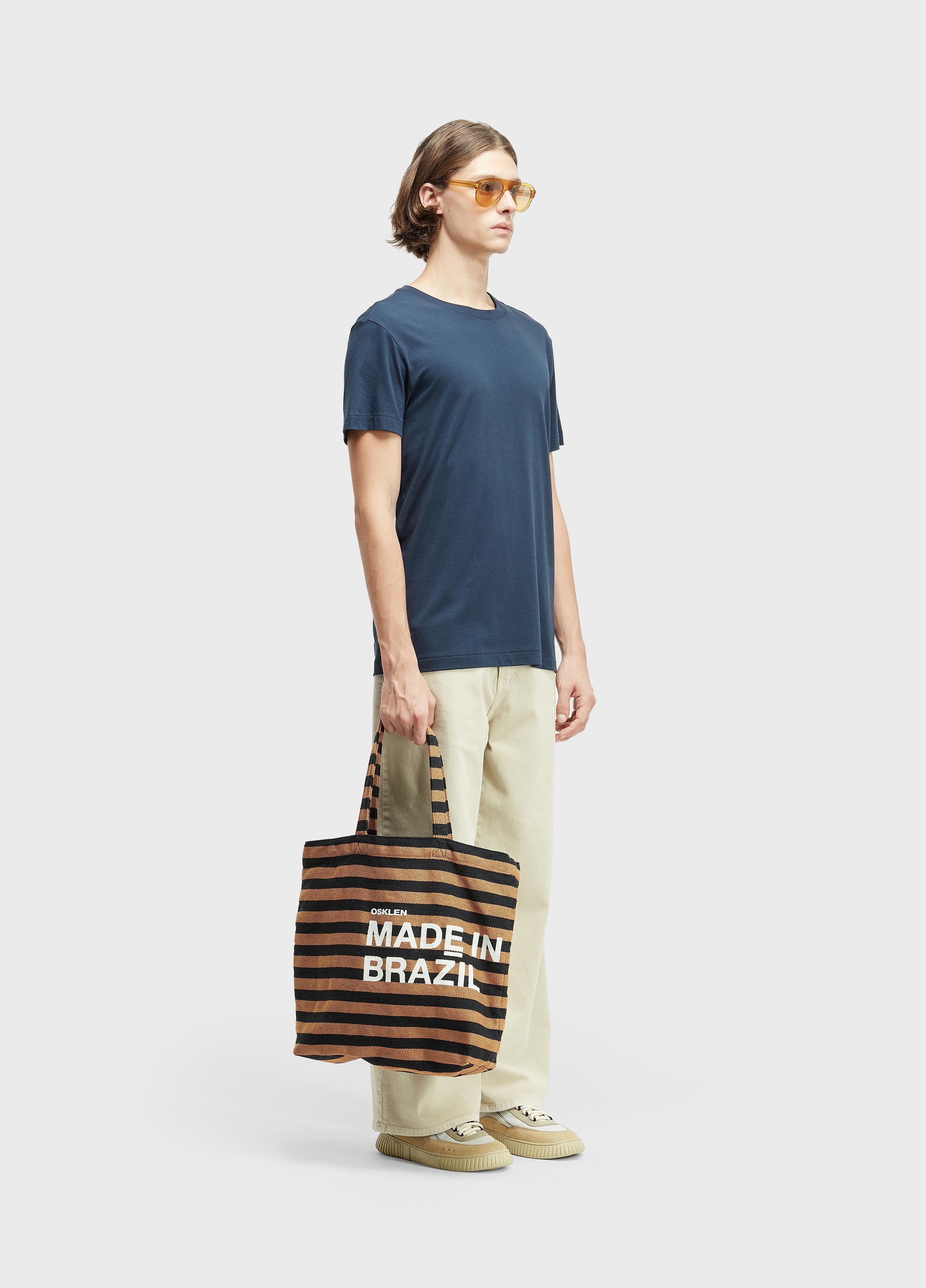 BOLSA TOTE MADE IN BRAZIL BLACK STRIPES